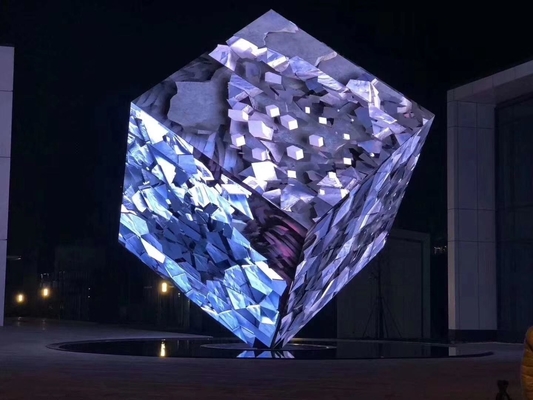 Tela de exposição interna personalizada Digital criativa do cubo do diodo emissor de luz da cor completa de P2.5 Hd que anuncia a tela