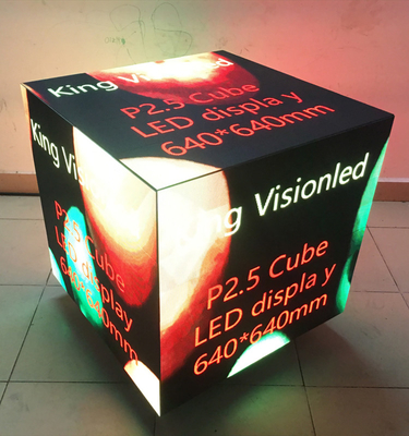 o cubo mágico de 640x640mm conduziu quadrado 2.5mm da propaganda do efeito SMD2121 da exposição 3d o grande