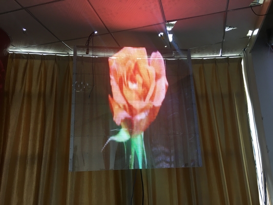 O painel conduzido transparente 4K conduziu a parede video telha a propaganda de alumínio da publicidade P3.91