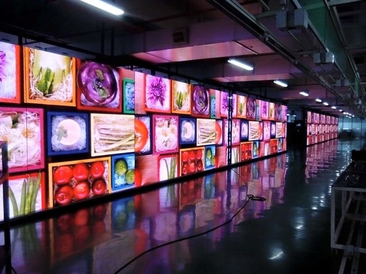 Tela video interna da tevê da parede do diodo emissor de luz 4k da cor completa do supermercado para o concerto da fase