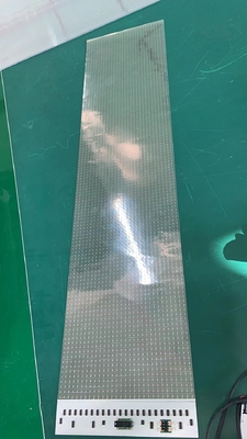 Exposição conduzida transparente alta curvada macia P7.5 P10 da cortina do filme interno da cor completa