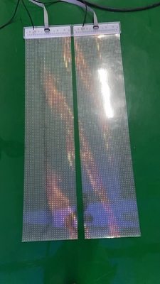Exposição conduzida transparente alta curvada macia P7.5 P10 da cortina do filme interno da cor completa