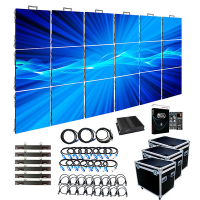 Painel de exposição alugado video do diodo emissor de luz do fundo de fase da parede P2.6 P2.9 P3.91 do diodo emissor de luz da cor completa